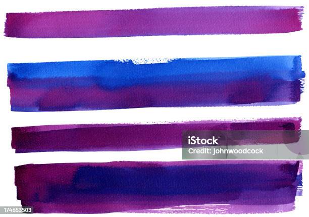 Blue Purple Banner Stock Vektor Art und mehr Bilder von Moderne Kunst - Moderne Kunst, Abstrakt, Aquarell