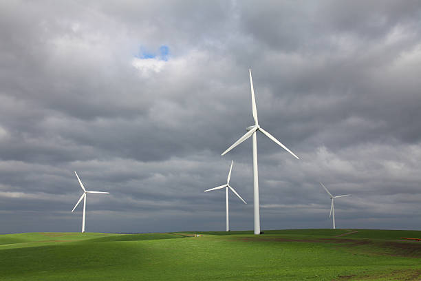 istock Wind turbines and Stormy Sky 174653974