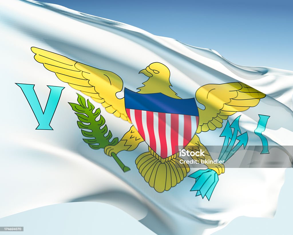 Флаг Виргинских островов - Стоковые фото Флаг Виргинских островов роялти-фри