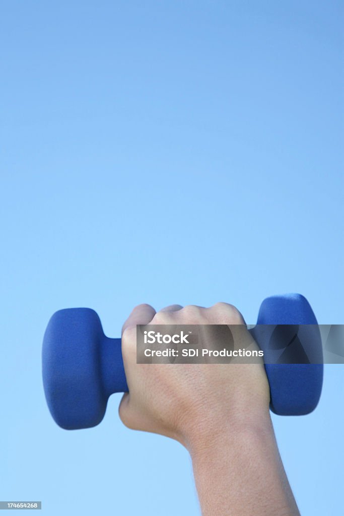 Dumbell con espacio de copia - Foto de stock de Mancuerna libre de derechos