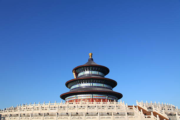 The Prayer Hall of the Ancient Architecture of the Temple of Heaven Park in Beijing, China