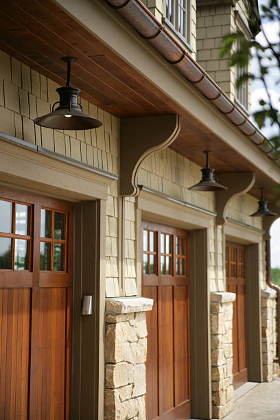 istock Residential garage doors. 174654807