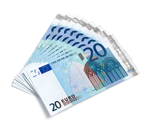 notas de 20 euros (traçado de recorte incluído - nota de vinte euros - fotografias e filmes do acervo