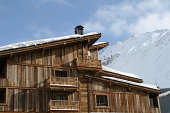 Wooden House in the Snow