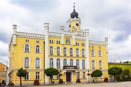 The building of the historic town hall in Wschowa Poland