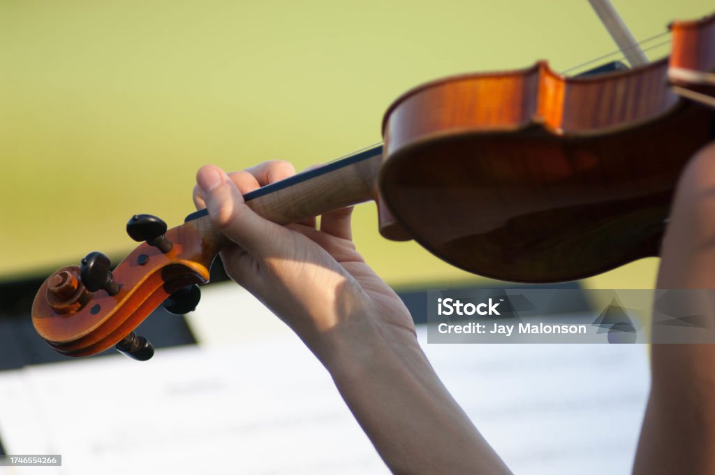 violinist Bow - Musical Equipment Stock Photo
