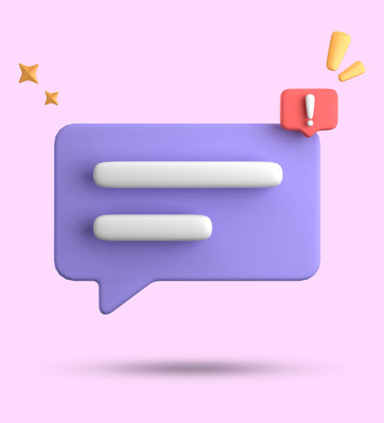 istock 3d rendering of speech bubble, 3D pastel chat icon set. Set of 3d speak bubble. 1746557743