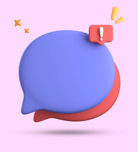istock 3d rendering of speech bubble, 3D pastel chat icon set. Set of 3d speak bubble. 1746559526