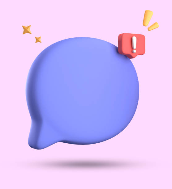 istock 3d rendering of speech bubble, 3D pastel chat icon set. Set of 3d speak bubble. 1746561643