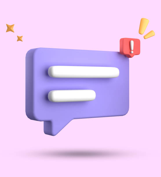 istock 3d rendering of speech bubble, 3D pastel chat icon set. Set of 3d speak bubble. 1746561727