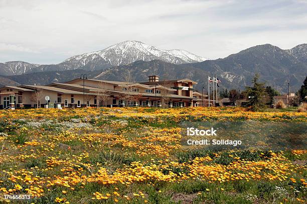 City Hall Em Yucaipa Califórnia - Fotografias de stock e mais imagens de Montanha - Montanha, Amarelo, Ao Ar Livre