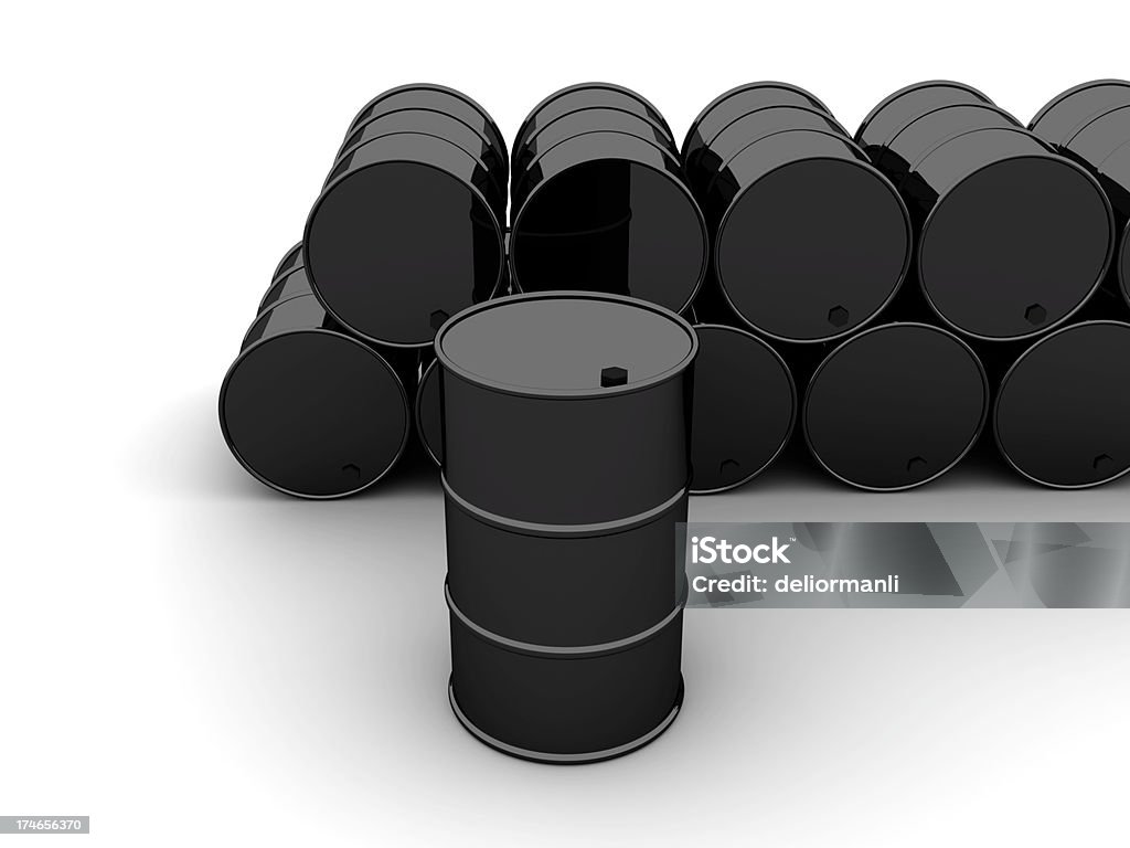 Black Oil Barrels Barrel Stock Photo