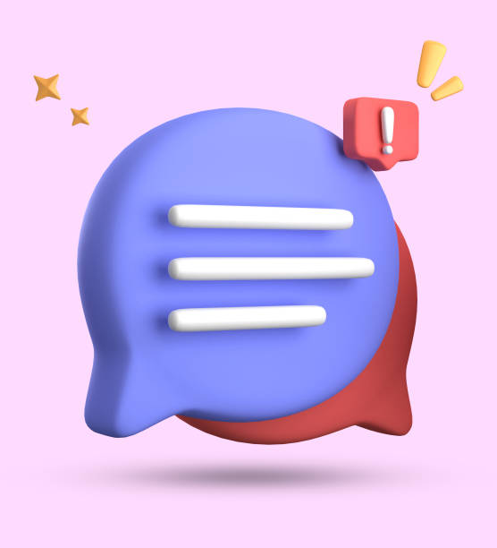 istock 3d rendering of speech bubble, 3D pastel chat icon set. Set of 3d speak bubble. 1746564092