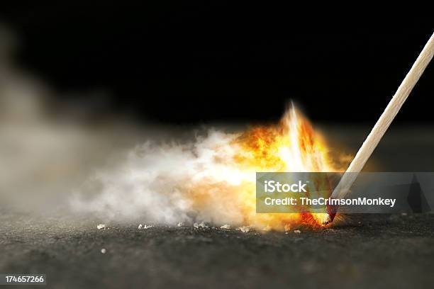 Striking Match Stock Photo - Download Image Now - Igniting, Match - Lighting Equipment, Fire - Natural Phenomenon