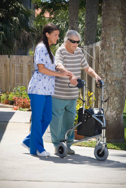 istock Nurse and senior citizen 174657500