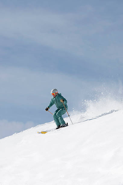 스키타기 신선한 인공눈 - skiing powder snow snow telluride 뉴스 사진 이미지