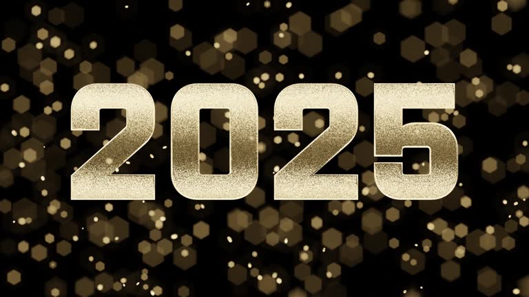 Text 2025 New Year Animation