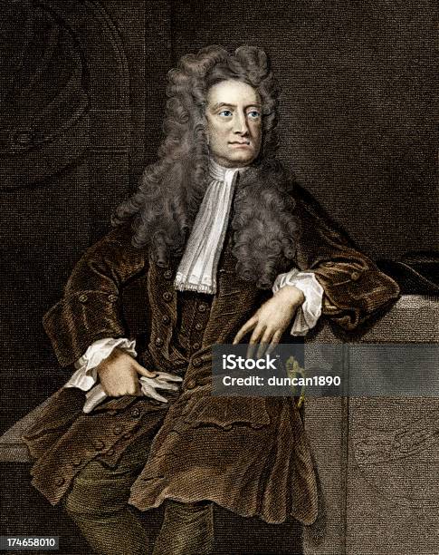 Sir Isaac Newton Stock Illustration - Download Image Now - Sir Isaac Newton - Physicist, 18th Century, 18th Century Style