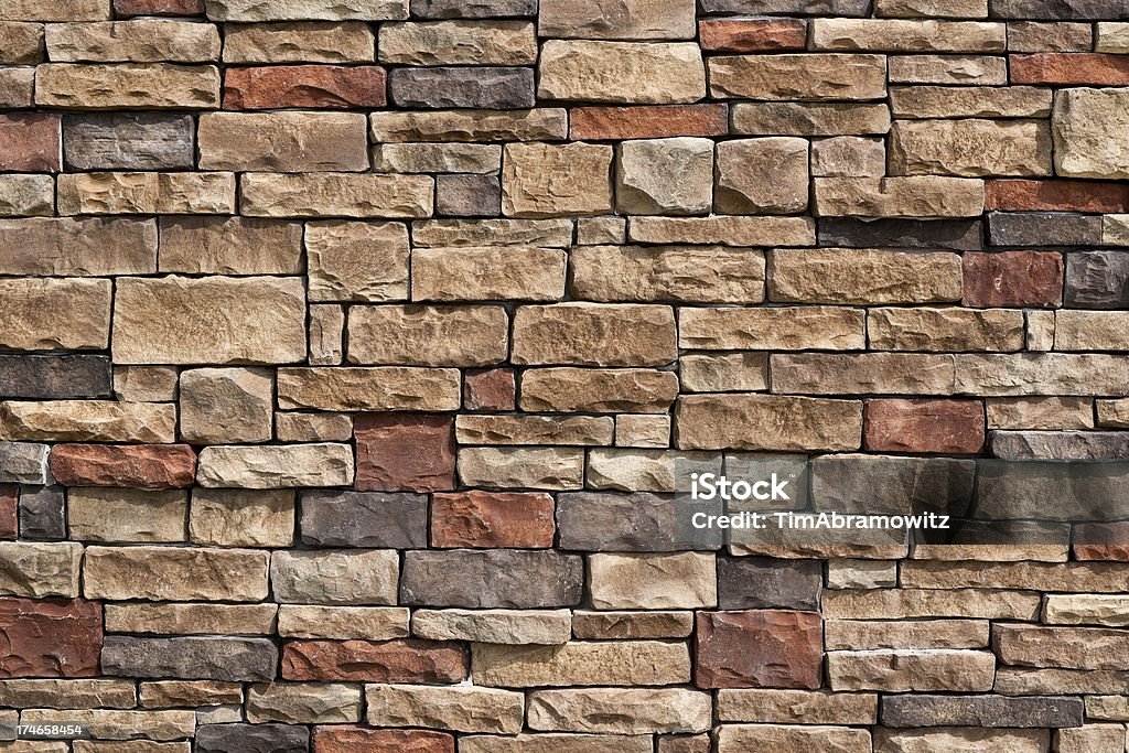 Colorido parede de Pedra de fundo - Royalty-free Argamassa para juntas Foto de stock