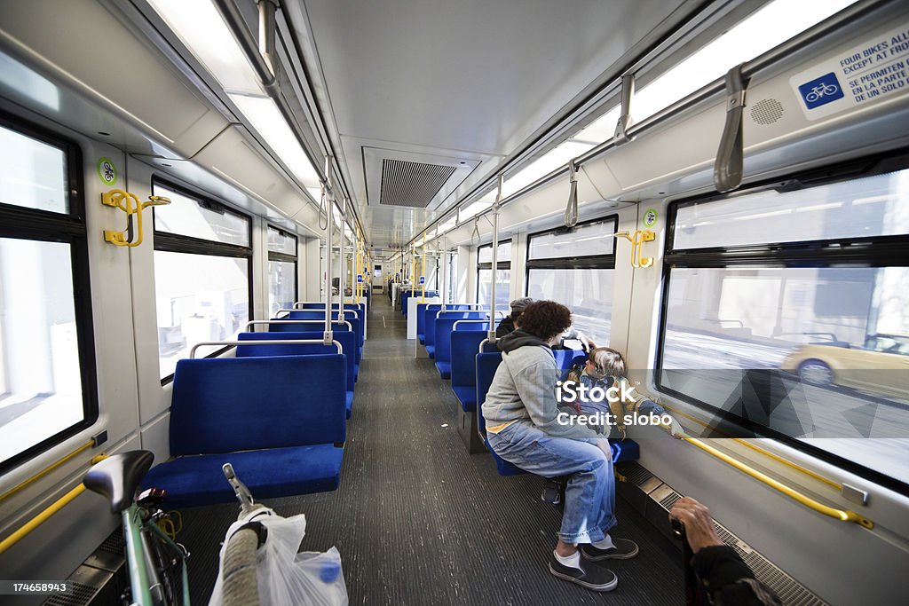 Öffentlichen Verkehrsmittel - Lizenzfrei Blau Stock-Foto