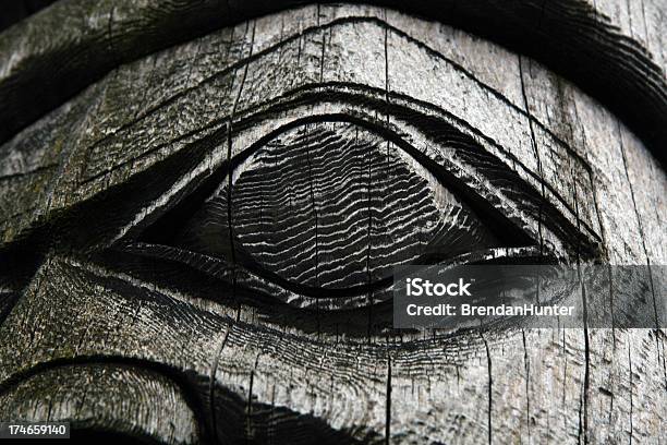 Sinister Face Stock Photo - Download Image Now - Totem Pole, Old, Indigenous Art