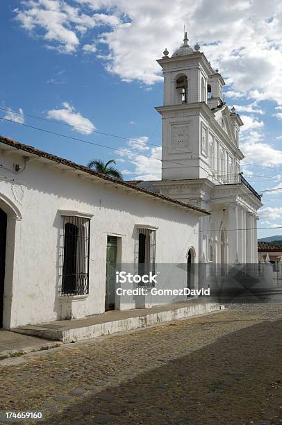 Church Of Santa Lucia In El Salvador Stock Photo - Download Image Now - Blue, Building Exterior, Built Structure