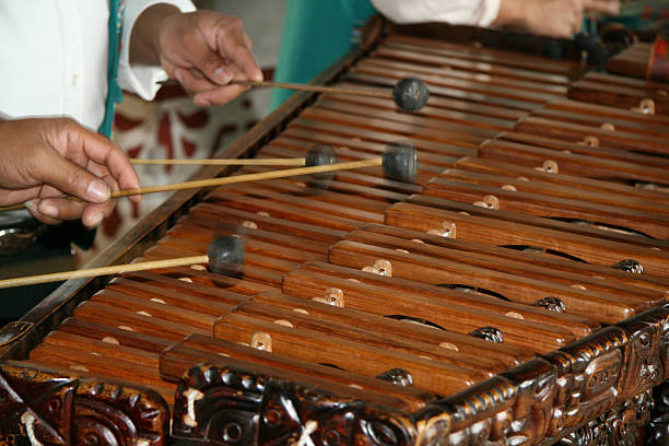 Marimba Players in Guatemala stock photo