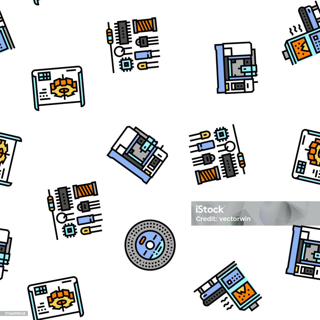 Manufacturing Vector Free Manufacturing Industry Factory Vector Seamless Pattern Stock ...