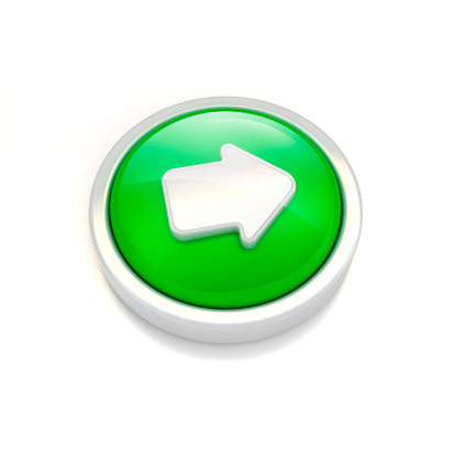 moving forward or Next 3D rendered icon..Standing Round icons..