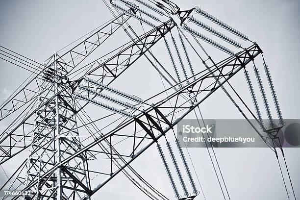High Voltage Tower Crop Stock Photo - Download Image Now - Nuclear Energy, Nuclear Power Station, Abstract