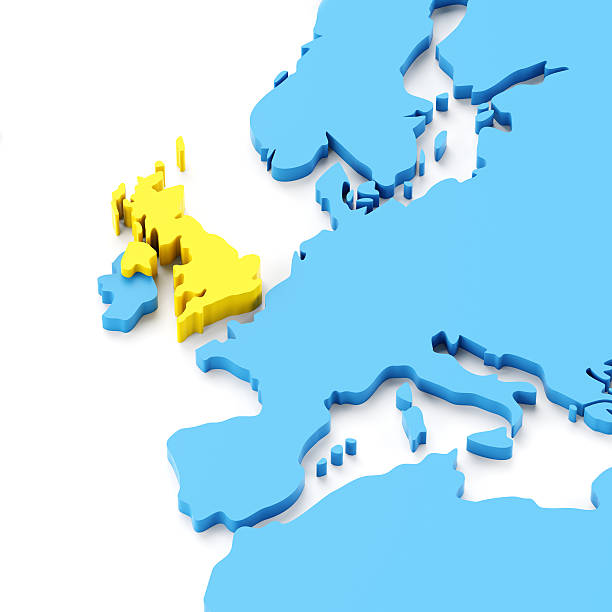 istock 3d map of europe and UK 174661158