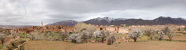 Aldeia panorama de Telouet - fotografia de stock