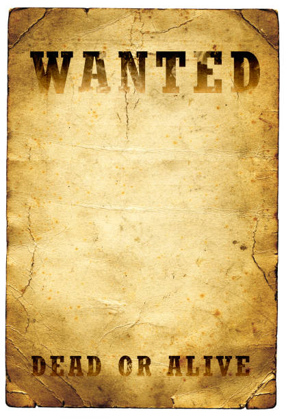 queria vivos ou mortos poster oeste selvagem - wanted poster poster old wild west imagens e fotografias de stock