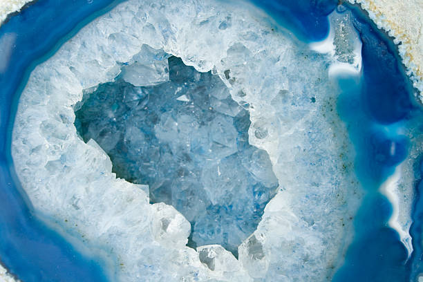 Blue quartz stock photo