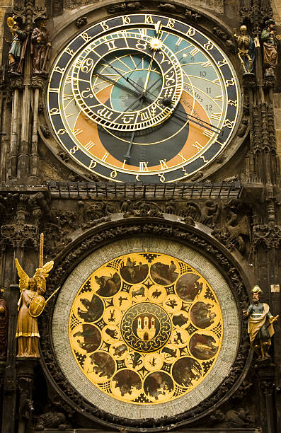 prag astronomische uhr. - concepts and ideas travel locations architecture and buildings time stock-fotos und bilder