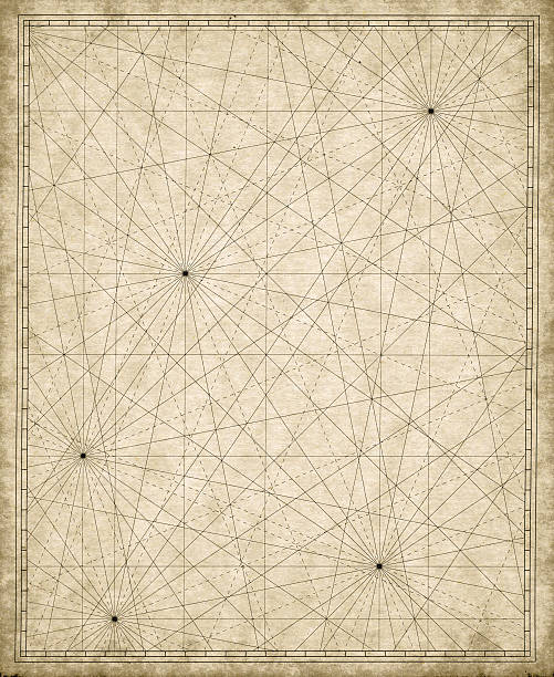 Map Grid Old nautical map background.See also: vintage boat stock pictures, royalty-free photos & images