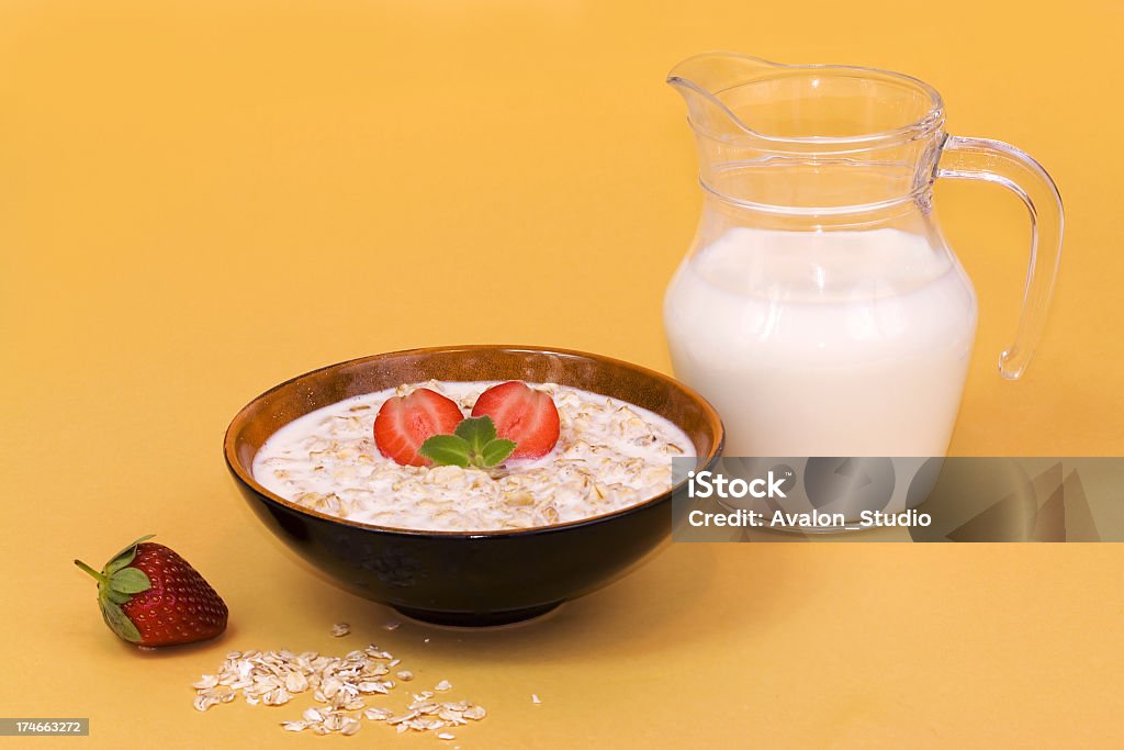 Desayuno Gachas de avena - Foto de stock de Alimentos cocinados libre de derechos