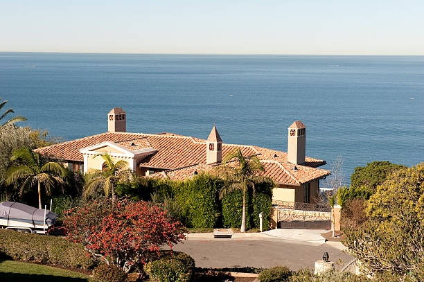 An image captured of prime ocean-view real estate in Southern California. The homes are overlooking the South Bay in Los Angeles County.