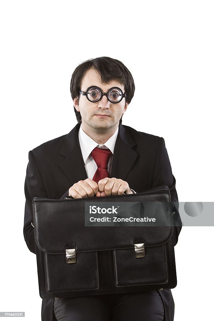 Hässlich lustiger manager oder business Mann Isoliert - Lizenzfrei Anzug Stock-Foto