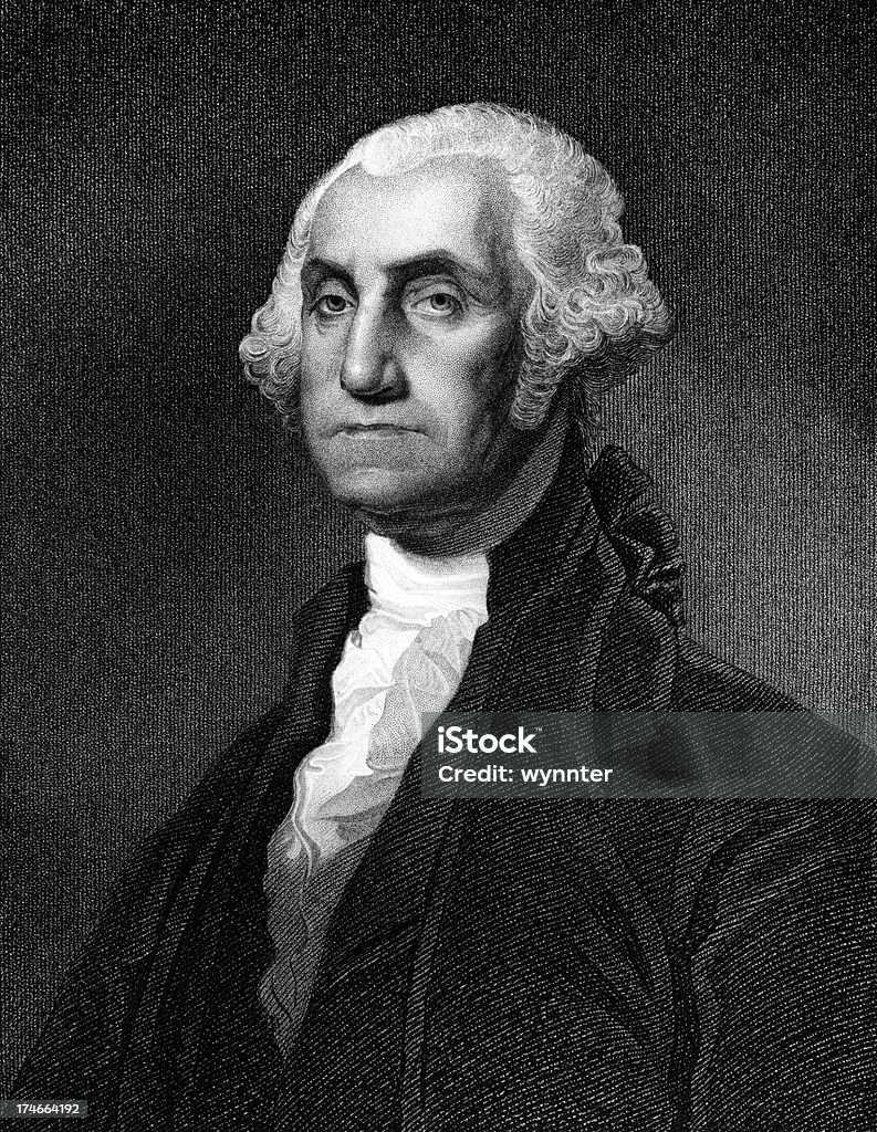President George Washington 인물 사진 - 로열티 프리 18세기 스타일 스톡 일러스트