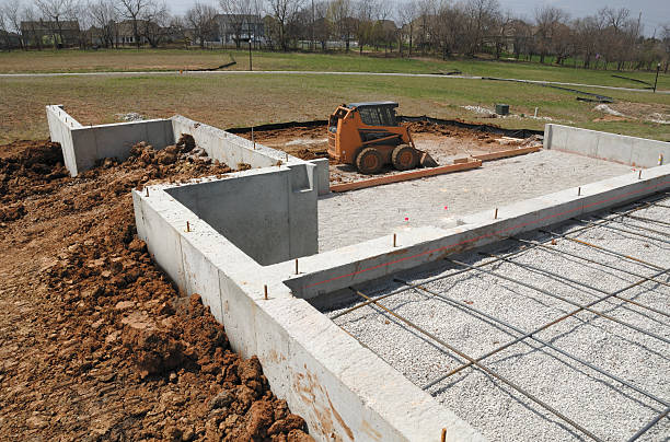 istock The foundation of a new home is under construction 174664428