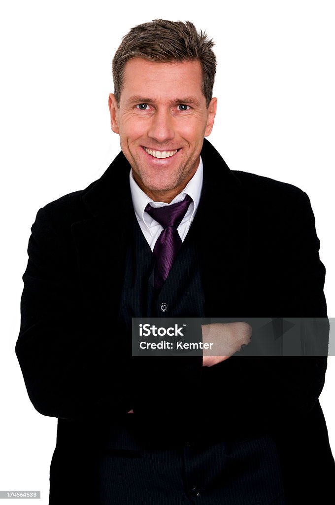 Felici Uomo d'affari con Braccia incrociate - Foto stock royalty-free di Abbigliamento elegante