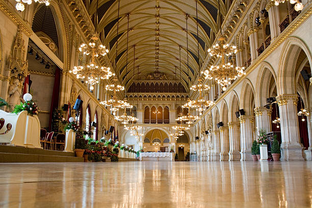 Vienna city hall The big room in the Vienna City Hall ballroom photos stock pictures, royalty-free photos & images