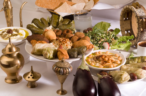 Arabic Dish combined with Kibbeh, Rice, Tabbouleh and Falafel makes a complete Dinner