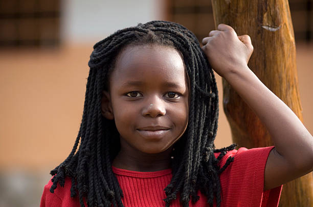 Rear View Of Girl With Braided Hair