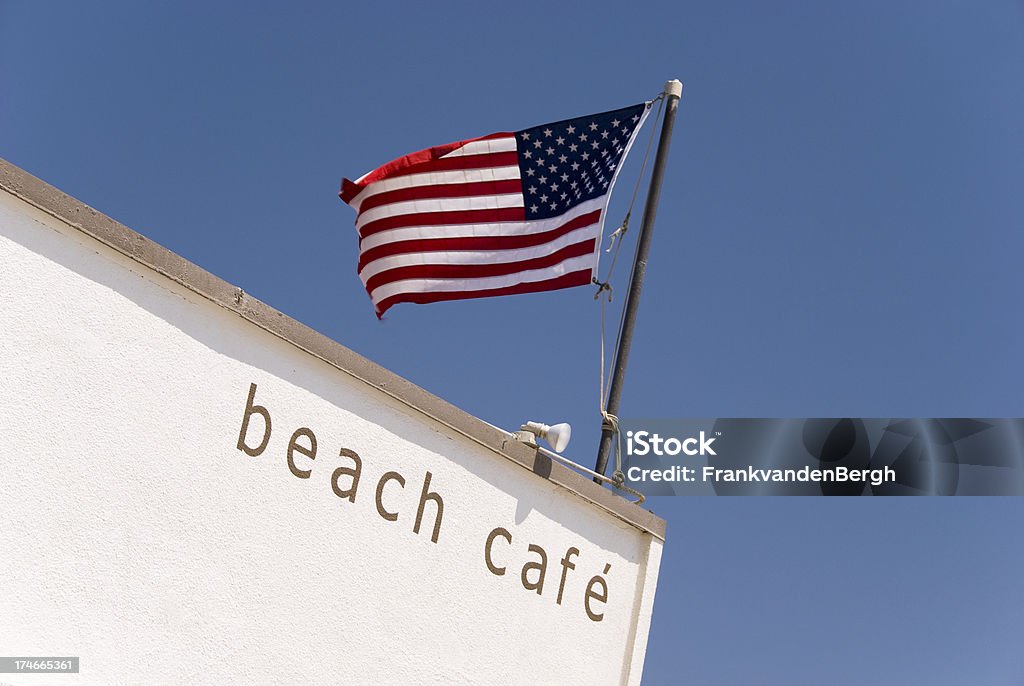 Plaży Café - Zbiór zdjęć royalty-free (Amerykańska flaga)