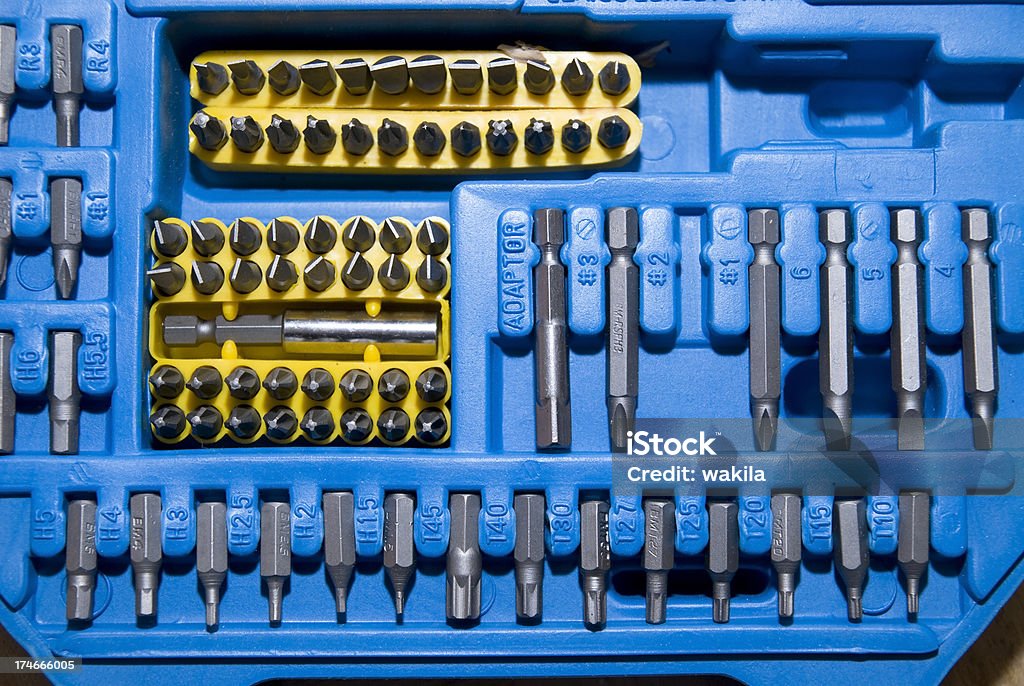 blue Werkzeugkasten mit langweilig Bit-Tools - Lizenzfrei 2000-2009 Stock-Foto