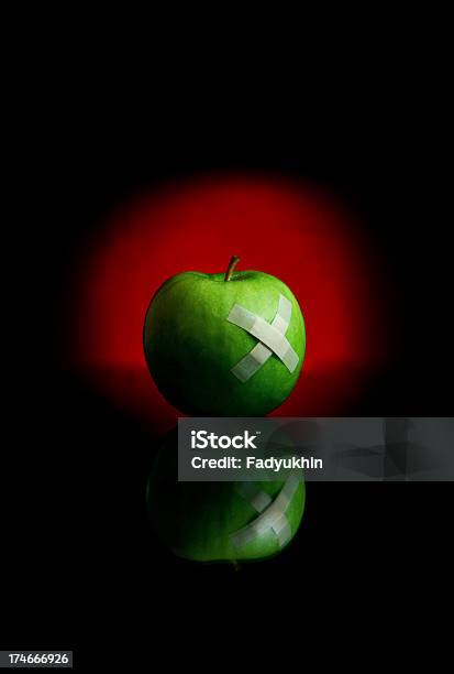 Red Light Stock Photo - Download Image Now - Adhesive Bandage, Apple - Fruit, Black Color