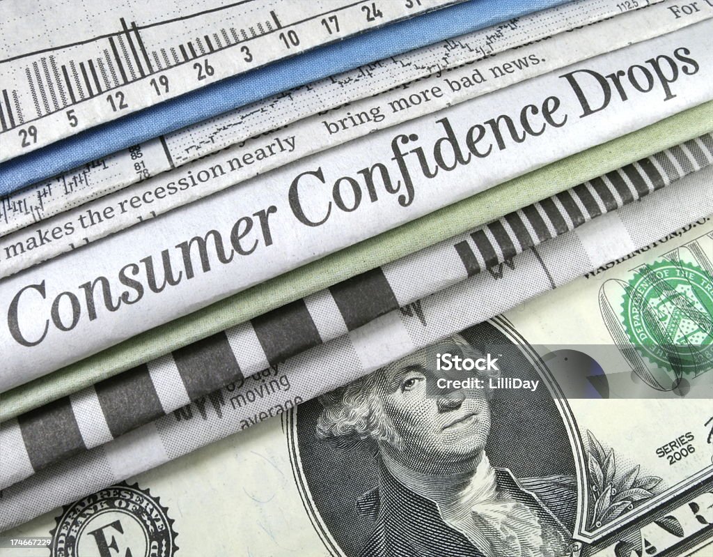 La confiance des consommateurs commence - Photo de Journal libre de droits