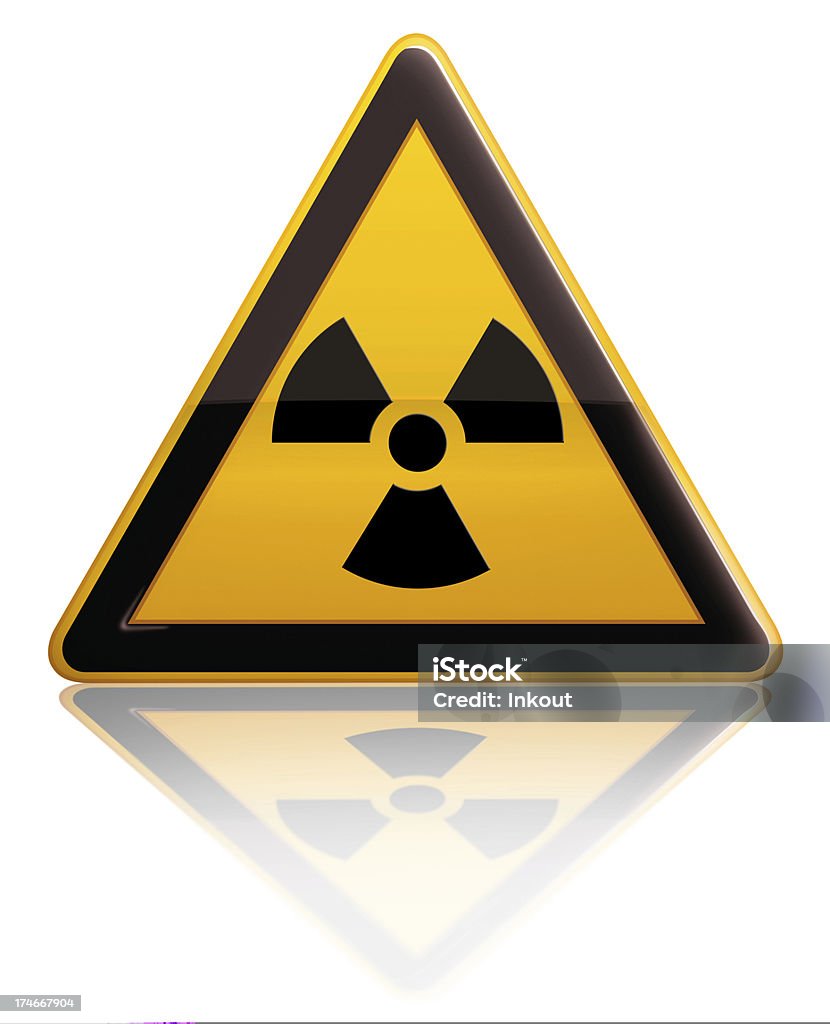 Radiation signe d'alerte - Photo de Contamination radioactive libre de droits